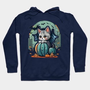 Halloween Pumpkin Cat Hoodie